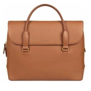 Lipault Paris Plume Elegance Leather Laptop Tote Bag